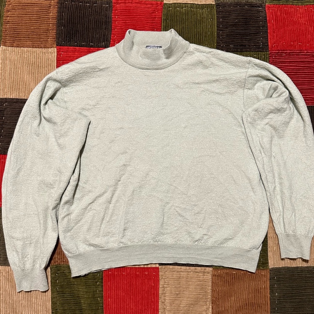 Gianni Versace sage green cashmere silk and wool sweater small